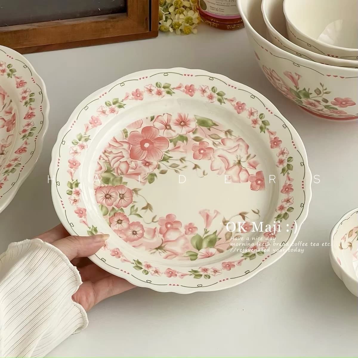 Pink Blossom Dinner Plate - view 1