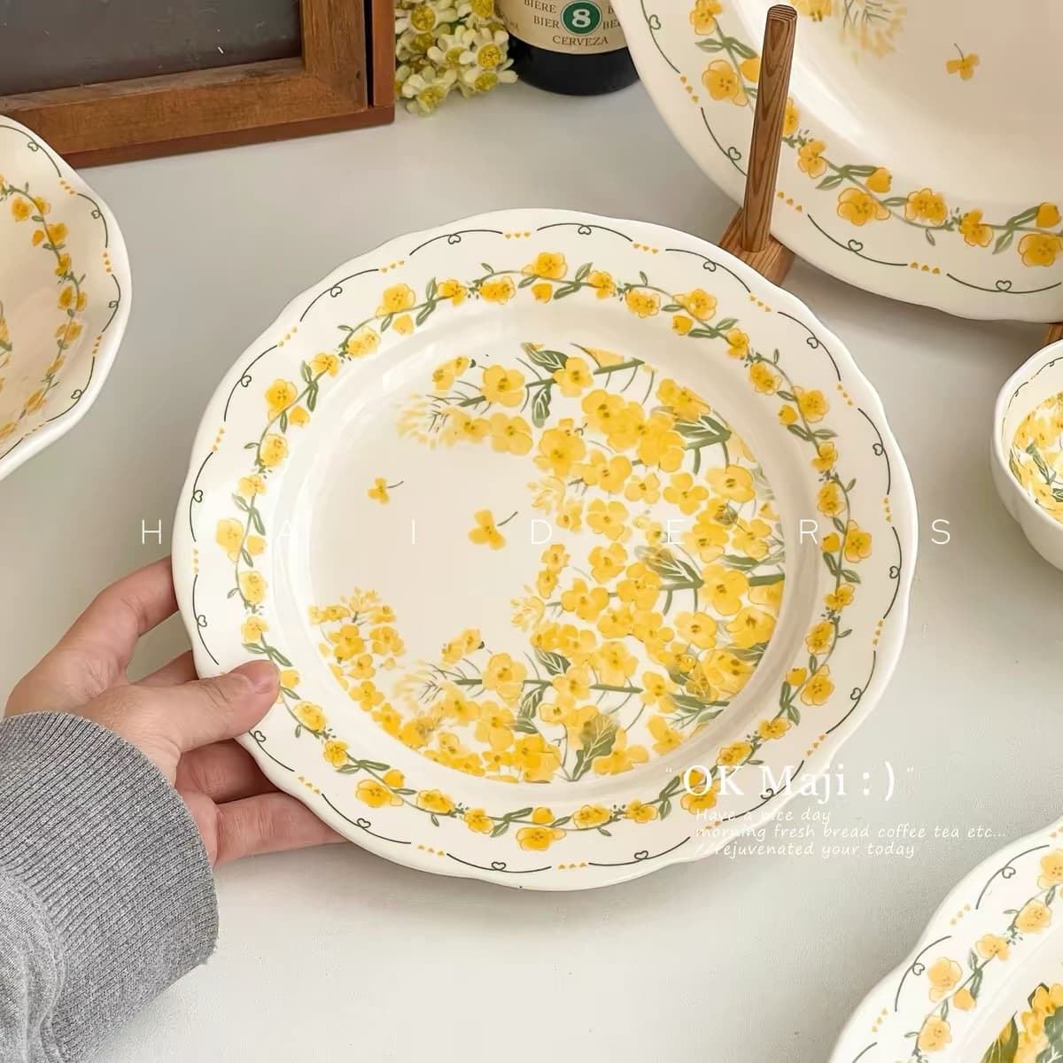 Yellow Blossom Dinner Plate - view 1