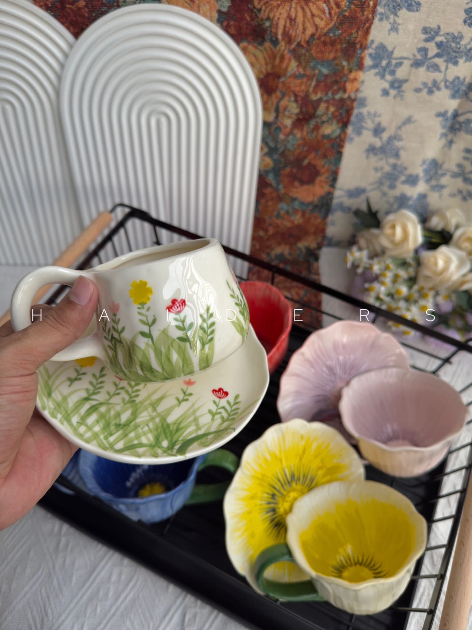 Wild Meadow Mug & Saucer Set - view 1