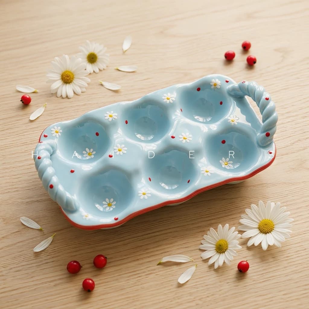 Sky Daisy Egg Holder Tray - view 1