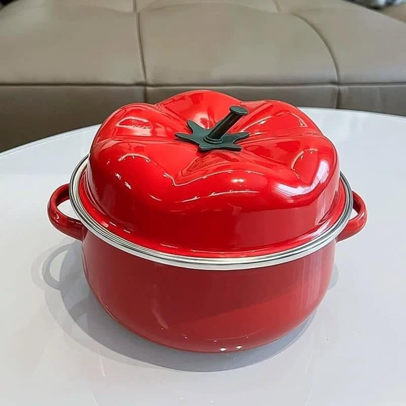 Apple Enamel Cooking Pot