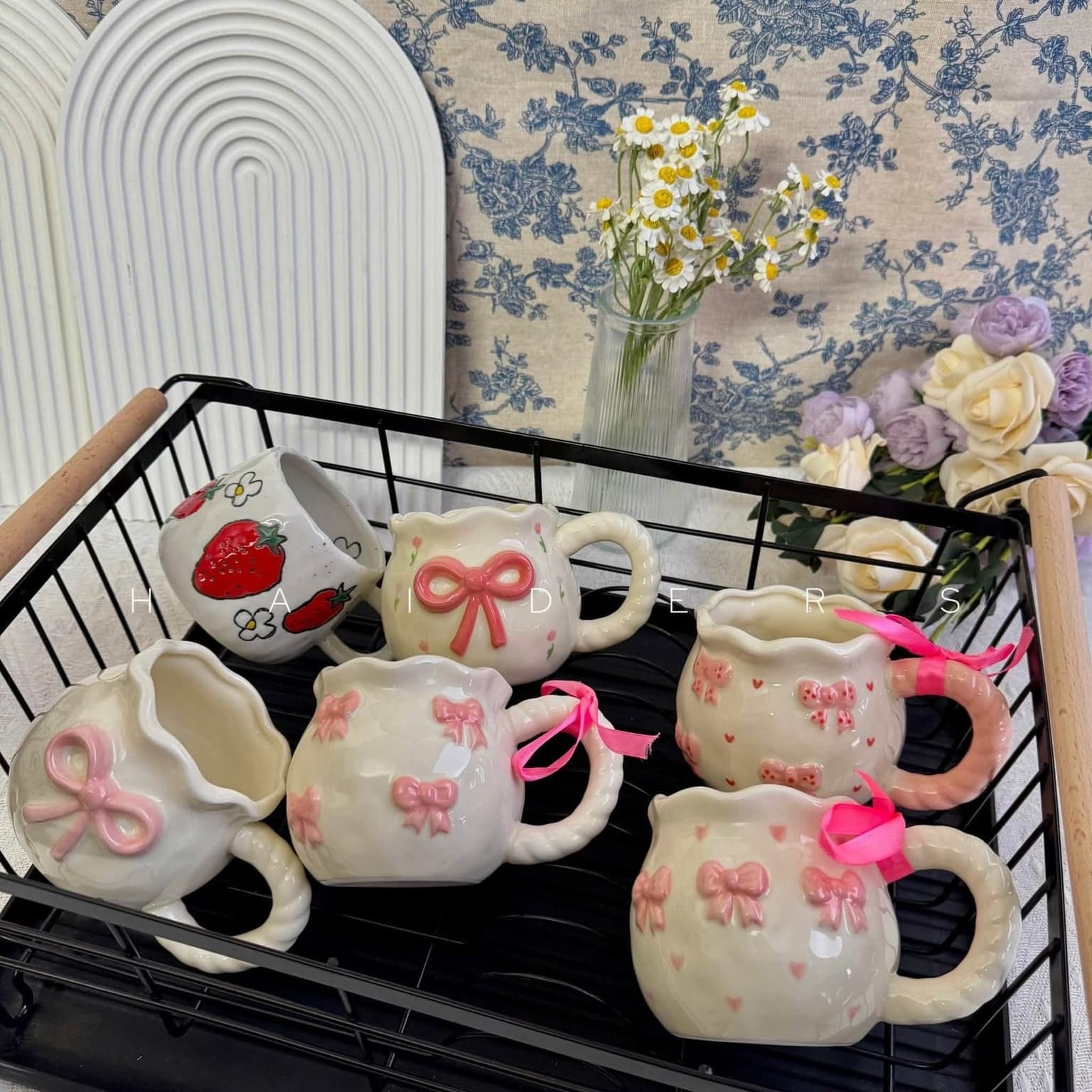 Blush Bow Mug Set - view 1