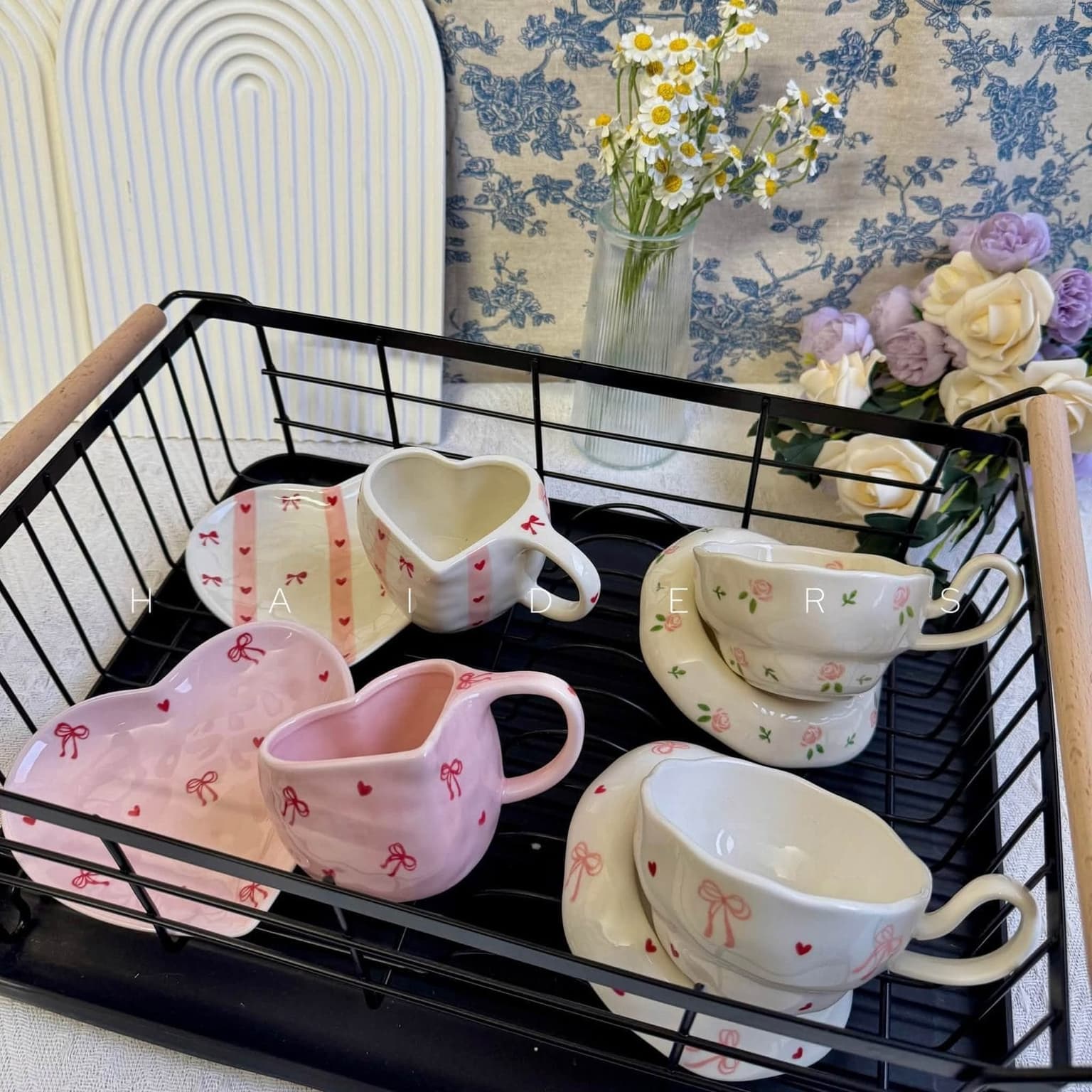 Heart-Shaped Cup &amp; Saucer Set