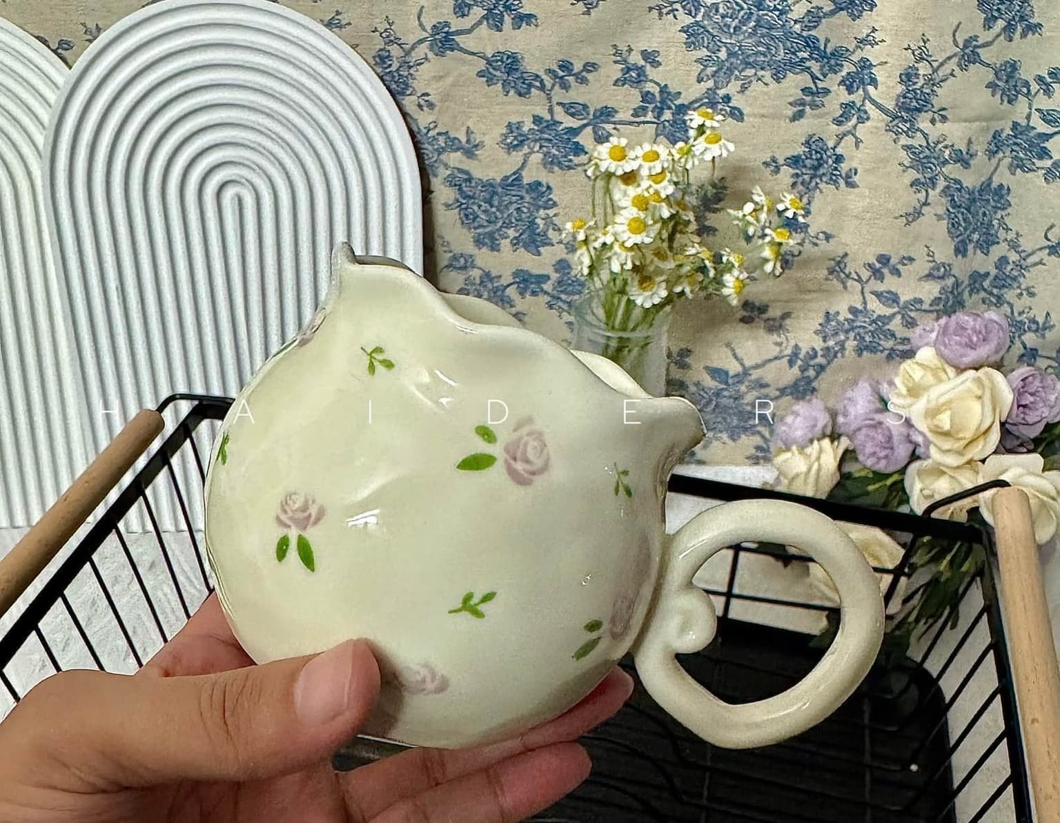 Rose Garden Ceramic Pitcher