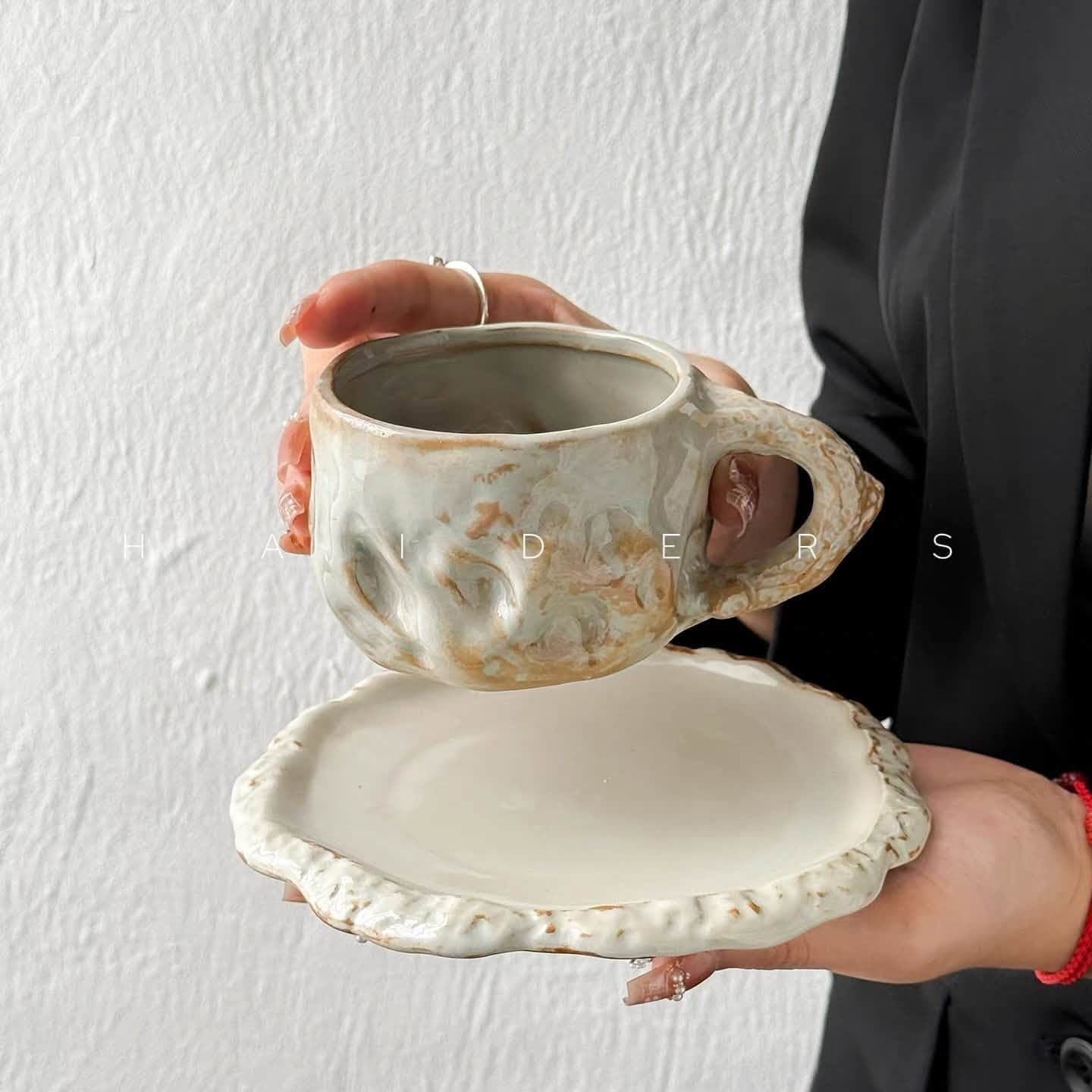 Rustic Tea Cup &amp; Saucer - view 1